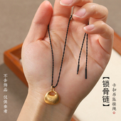 横穿1mm极细项链绳穿小孔吊坠挂绳男女本命年红黑绳玉坠玉佩挂件