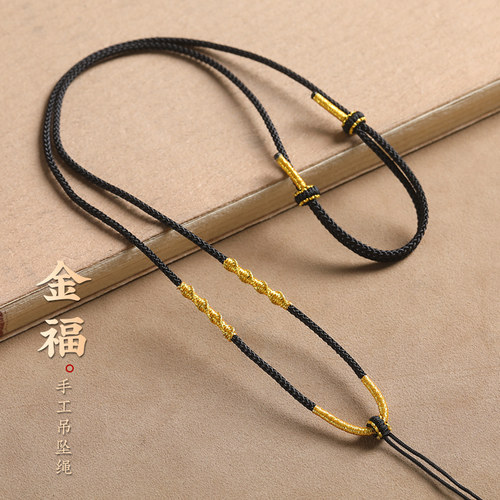 手工编织玉佛头项链绳