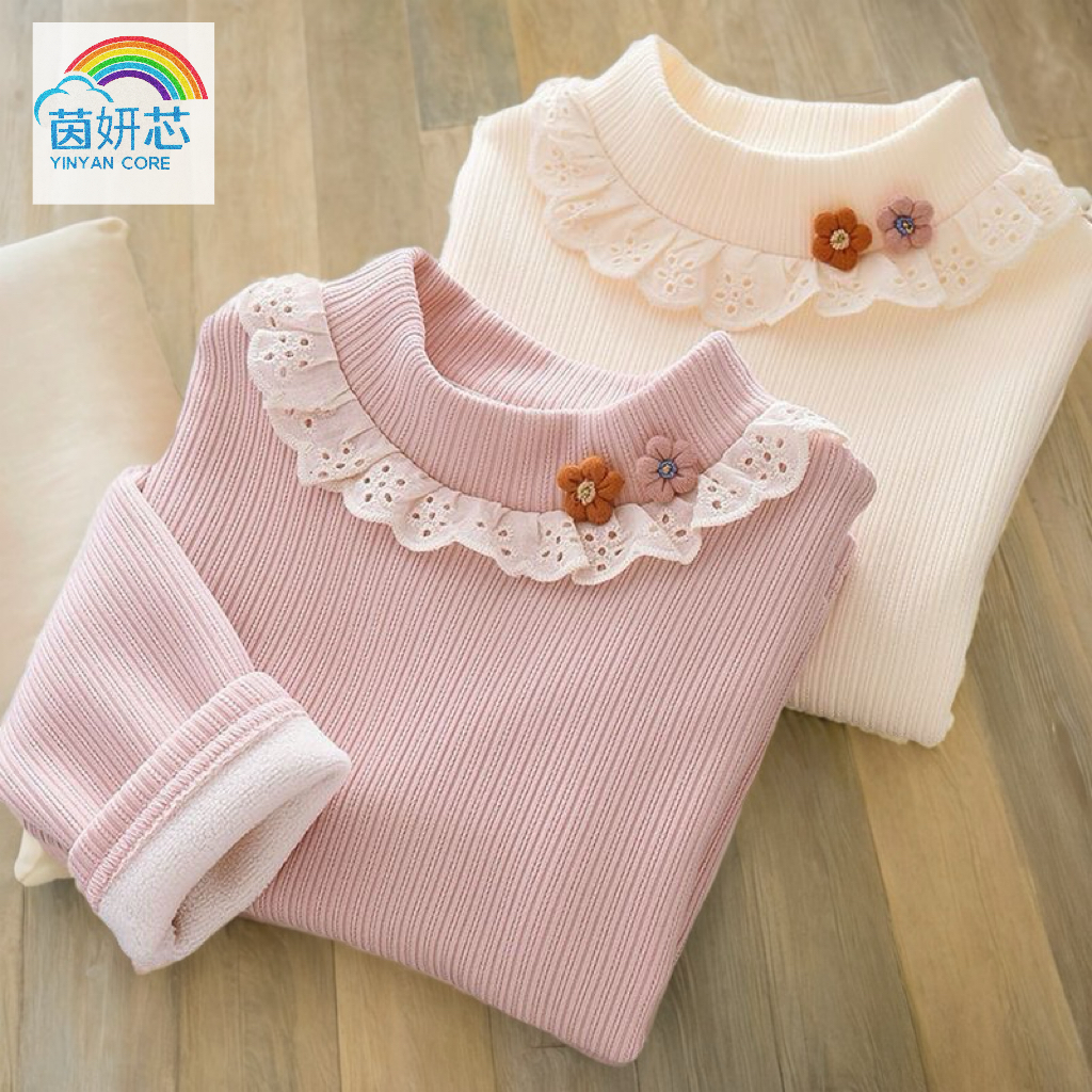 女童加绒打底衫秋冬款