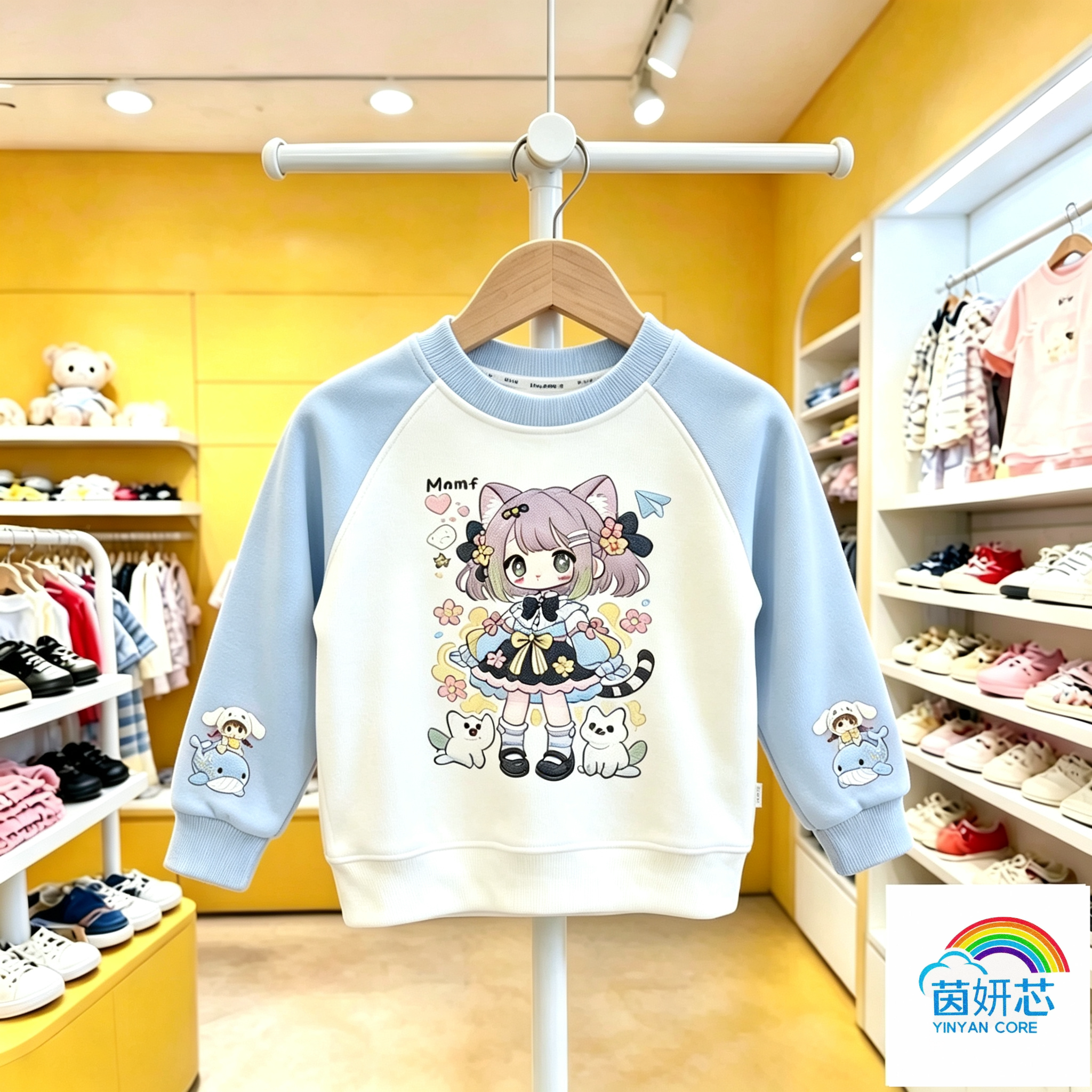 秋季女童卫衣上衣韩版洋气衣服宝宝薄款儿童2026年百搭秋冬装潮