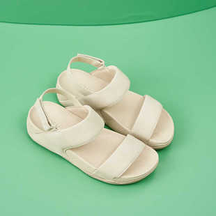 2025夏季女款MD时尚运动风凉鞋休闲沙滩舒适厚底不累魔术贴41女鞋