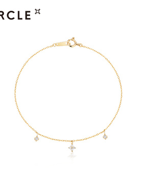 CIRCLE珠宝绽放之心系列9K黄金钻石手链星星造型轻奢百搭手饰正品