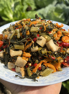 湖南特产老坛腌制大头菜 酸辣外婆菜 下饭菜凤尾菜自制干菜适合炒