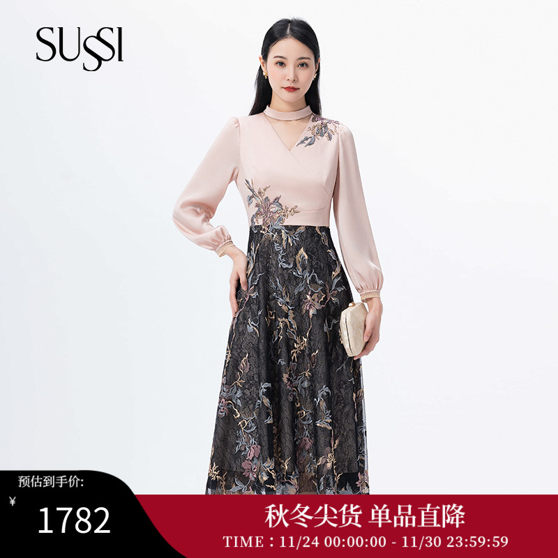 SUSSI/古色轻奢复古连衣裙
