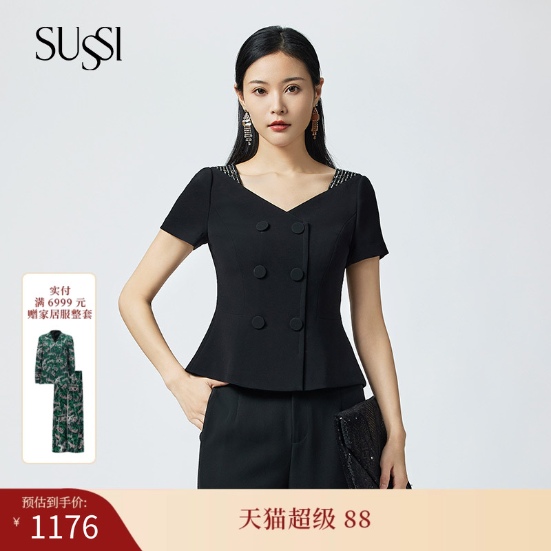 SUSSI/古色短袖通勤常规