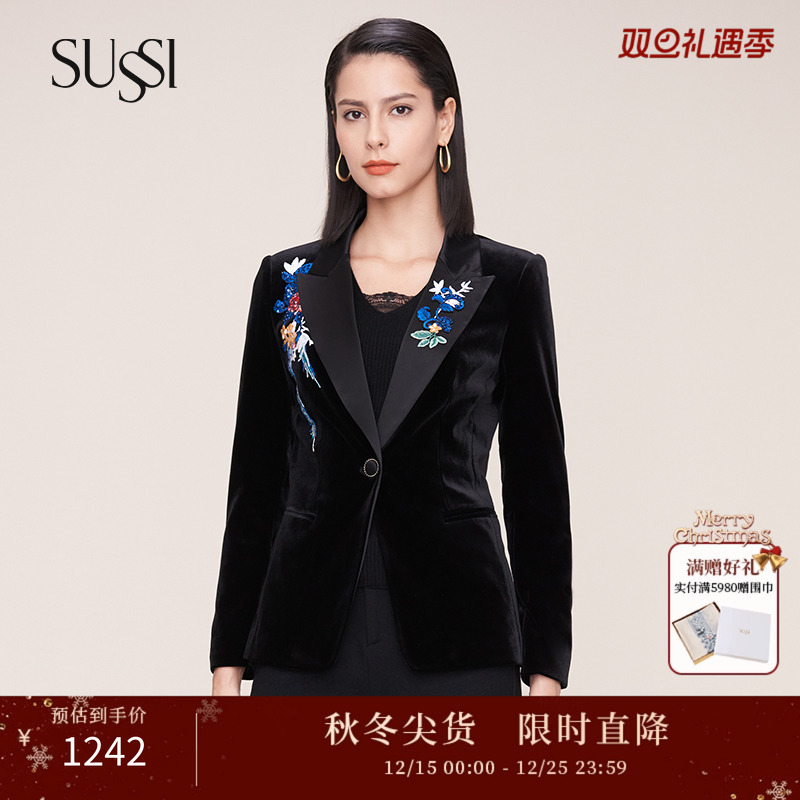 /古色21冬季新品商场同款黑色