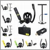 成人浮潜全面罩氧气瓶高压充气泵水肺转换器专业潜水装 备呼吸器