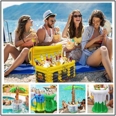宝箱冰桶酒吧百宝箱冰镇桶户外泳池派对啤酒杯冰吧水果椰树冰桶