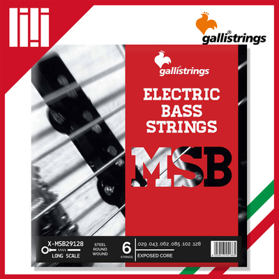 意大利 Galli strings 加利 MSB 不锈钢圆缠绕贝斯弦 4弦5弦 明亮