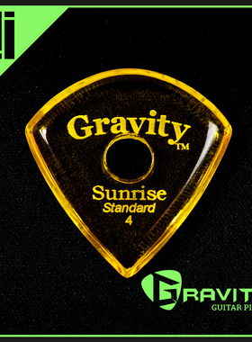 美国进口Gravity 重力Sunrise Standard 4.0吉他贝斯手工速弹拨片