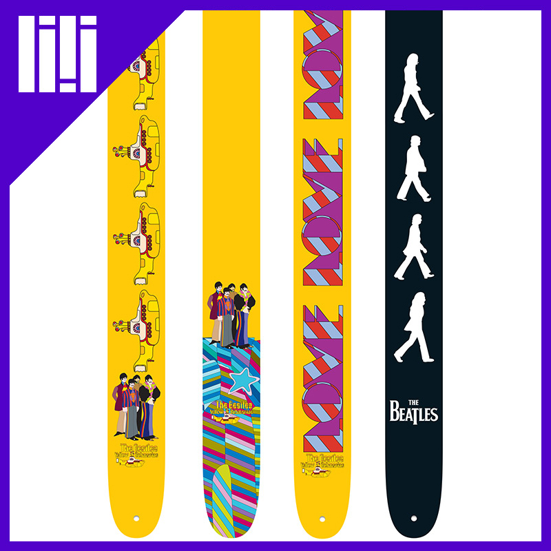 Perri's派瑞斯The Beatles披头士签名款电木吉他皮制背带 6.35CM