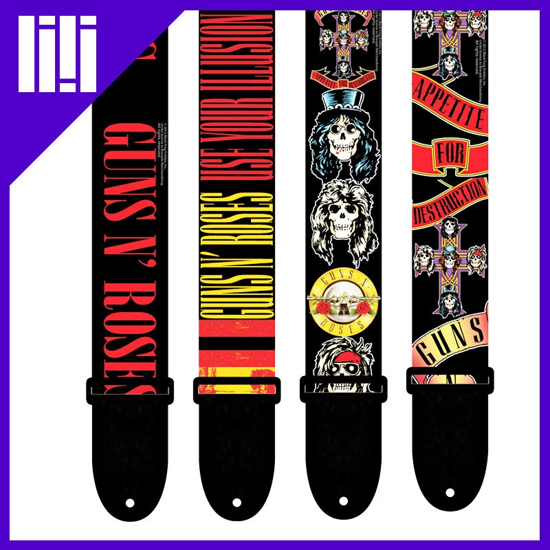 枪花乐队联名电木吉他皮制背带