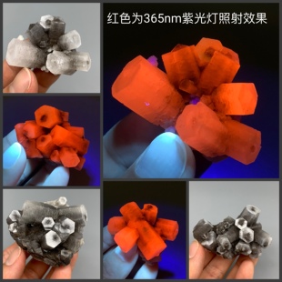 六棱柱熊猫方解石  矿物晶体 矿石标本 原石  教学标本 地质科普