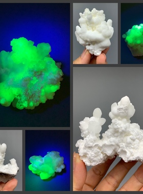 福建 绿色荧光水锌矿天然矿物晶体矿石标本原石奇石摆件地质科普