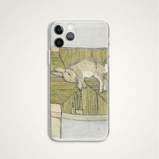 Freud AIR 躺平小兔年 适用苹果iphone17PROMAX 华为小米三星 现代插画世界名画文艺术生手机壳E472 Lucian