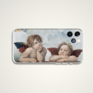 Raffaello Santi 拉斐尔 小天使复古文艺术生手机壳 F396 适用苹果iphone17PROMAX AIR 华为小米三星