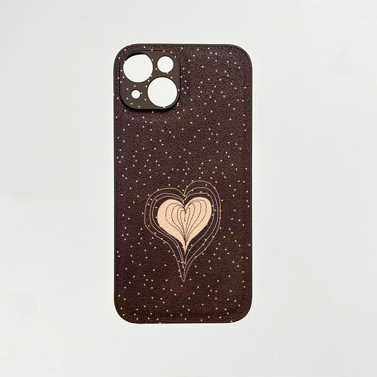 tommy cai 原创 爱心咖啡拉花液态硅胶月坑纹手机壳 F5