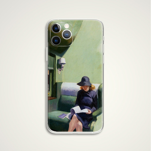 Edward Hopper爱德华霍普193号车厢C 世界名画文艺术手机壳 E407  适用苹果iphone17PROMAX AIR 华为小米三星