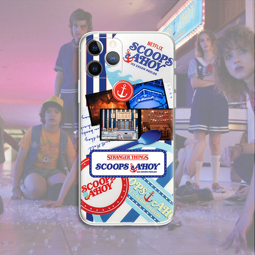3件7折 stranger things 怪奇物语 冰淇淋店 美剧周边手机壳 F371 适用苹果iphone17PROMAX华为小米三星