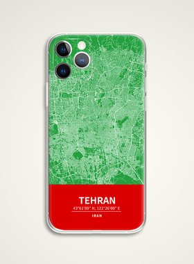 Tehran Iran 伊朗 德黑兰 INS风城市地图手机壳 M008 适用苹果iphone17PROMAX AIR华为小米VIVO一加荣耀三星