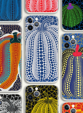 Yayoi Kusama 草间弥生 南瓜派对 波普现代文艺术生手机壳 E657  适用苹果iphone17PROMAX AIR 华为小米三星