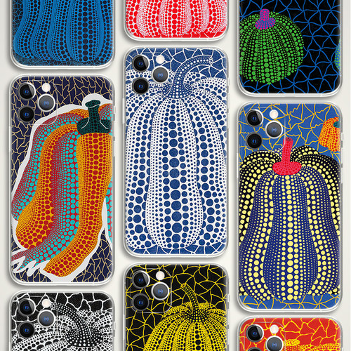 Yayoi Kusama 草间弥生 南瓜派对 波普现代文艺术生手机壳 E657  适用苹果iphone18PROMAX AIR 华为小米三星