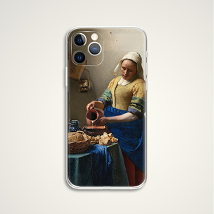女仆 倒牛奶 维米尔 Vermeer 油画世界名画复古文艺术生手机壳 维梅尔 E587