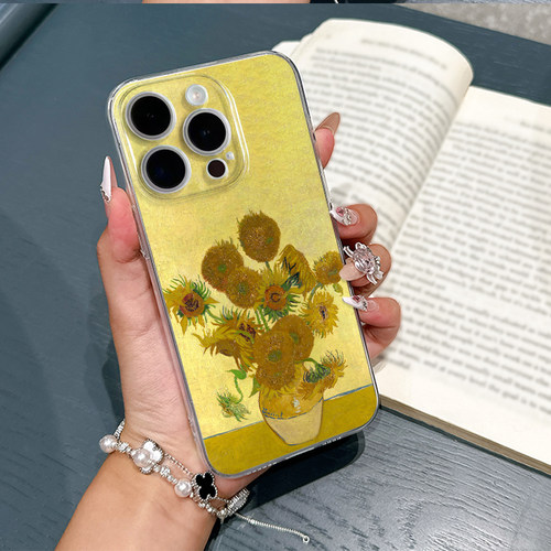 3件7折周杰伦太阳之子 van Gogh 梵高 向日葵 手机壳 F612 文艺术生油画艺术生 适用苹果华为小米三星