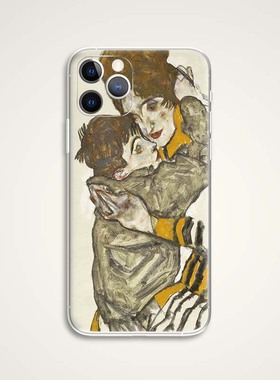 Egon Schiele 埃贡席勒 拥抱 世界名画文艺术手机壳适用苹果 E409  适用苹果iphone17PROMAX AIR华为小米三星