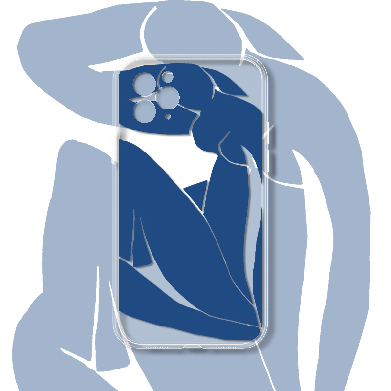 马蒂斯蓝色剪纸野兽派抽象