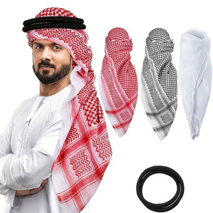 头巾中东迪拜阿拉伯沙特旅游男士方巾 日常男士服装跨境代发批发