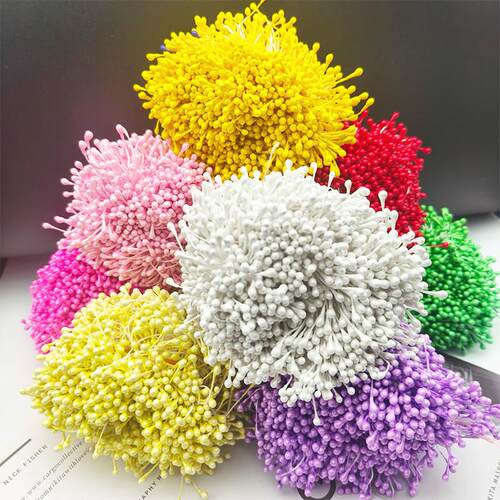 DIY配件手工花制作仿真花蕊花芯丝网花材料珠光花心大捆珠光花蕊