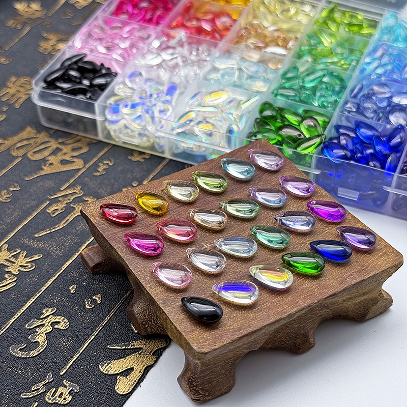 diy水滴琉璃古风耳饰小吊坠推荐