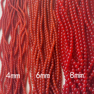 100颗人造水晶玻璃烤漆仿玛瑙色珠子diy手链手串项链古风发簪发饰