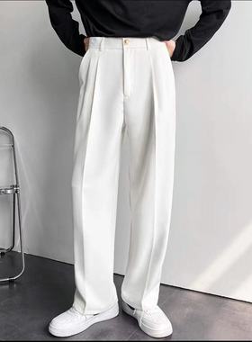 青少年小西裤男九分直筒休闲裤子男士垂感免烫夏季西装裤2024年