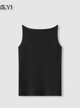 BOSS YI 高级感黑色无袖马甲女外穿内搭背心简约气质上衣S3005