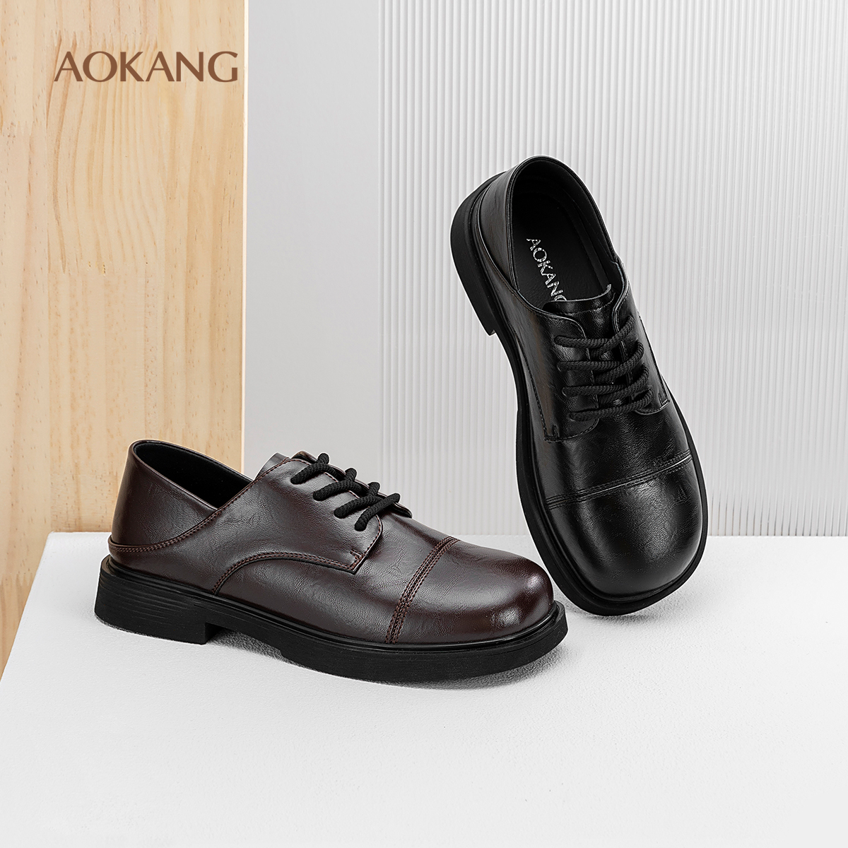 奥康 女鞋2025春秋乐福鞋英伦风质感通勤时尚平底鞋门店发货