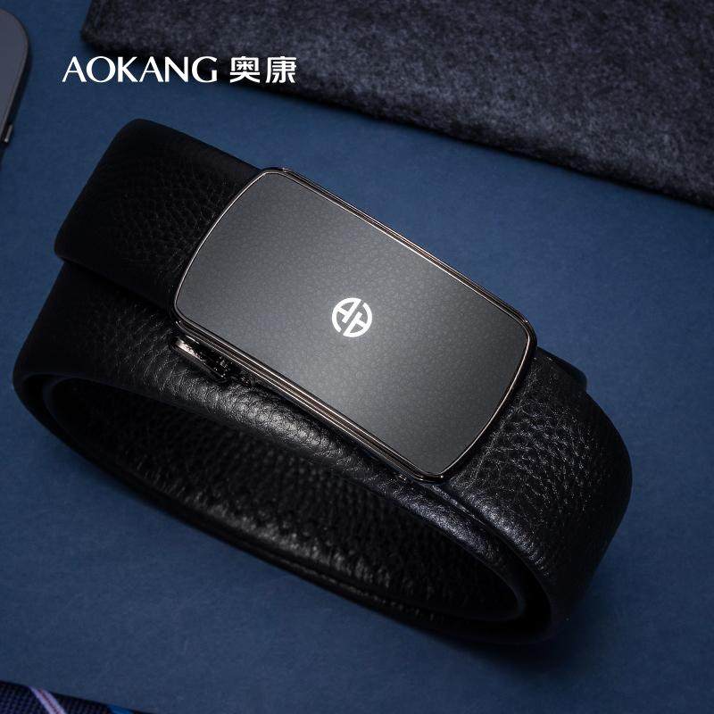 奥康2025新款镜面自动扣皮带商务休闲腰带男时尚简约百搭官方正品