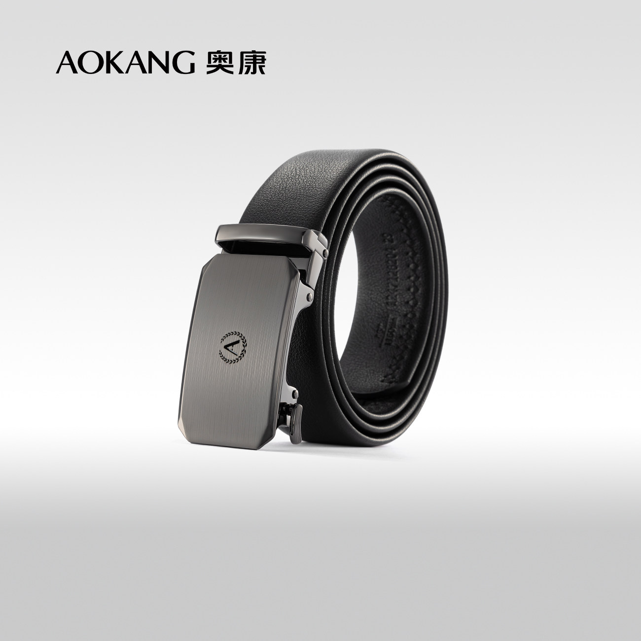 奥康男士皮带休闲自动扣年轻人潮流牛皮男款商务裤腰带真皮青年人