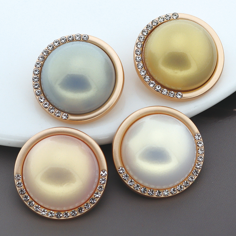 珍珠纽扣风衣皮草金属纽扣