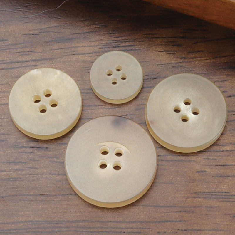 平面黄牛角纽扣高档定制西服大衣外套扣子真牛角扣品牌风衣钮扣