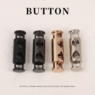 金属弹簧扣弹力绳卡扣调节裤子拉绳收紧扣子外套鞋子纽扣配件