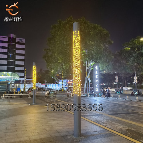 中式景观庭院灯3.5米圆柱立柱灯