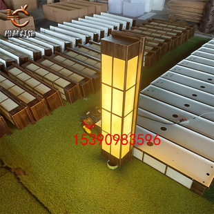 云石挂墙灯门厅挂墙灯小区单元楼门壁灯新中式户外防水灯箱地产灯