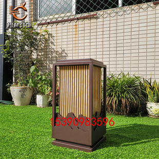 山峰造型景观柱头灯仿云石落地灯酒店水景灯展示区室外矮柱台柱灯