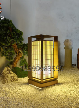 304不锈钢花园灯仿云石入户灯