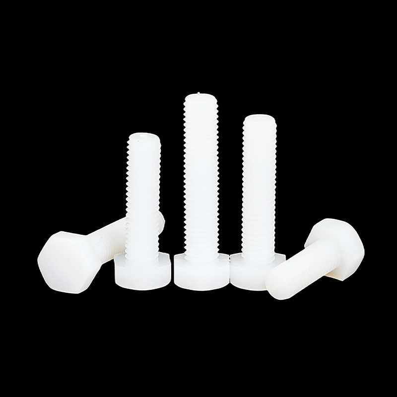 尼龙外六角螺丝PA66绝缘塑胶螺钉塑料螺栓M5M6M8M10M12M14M16-M30