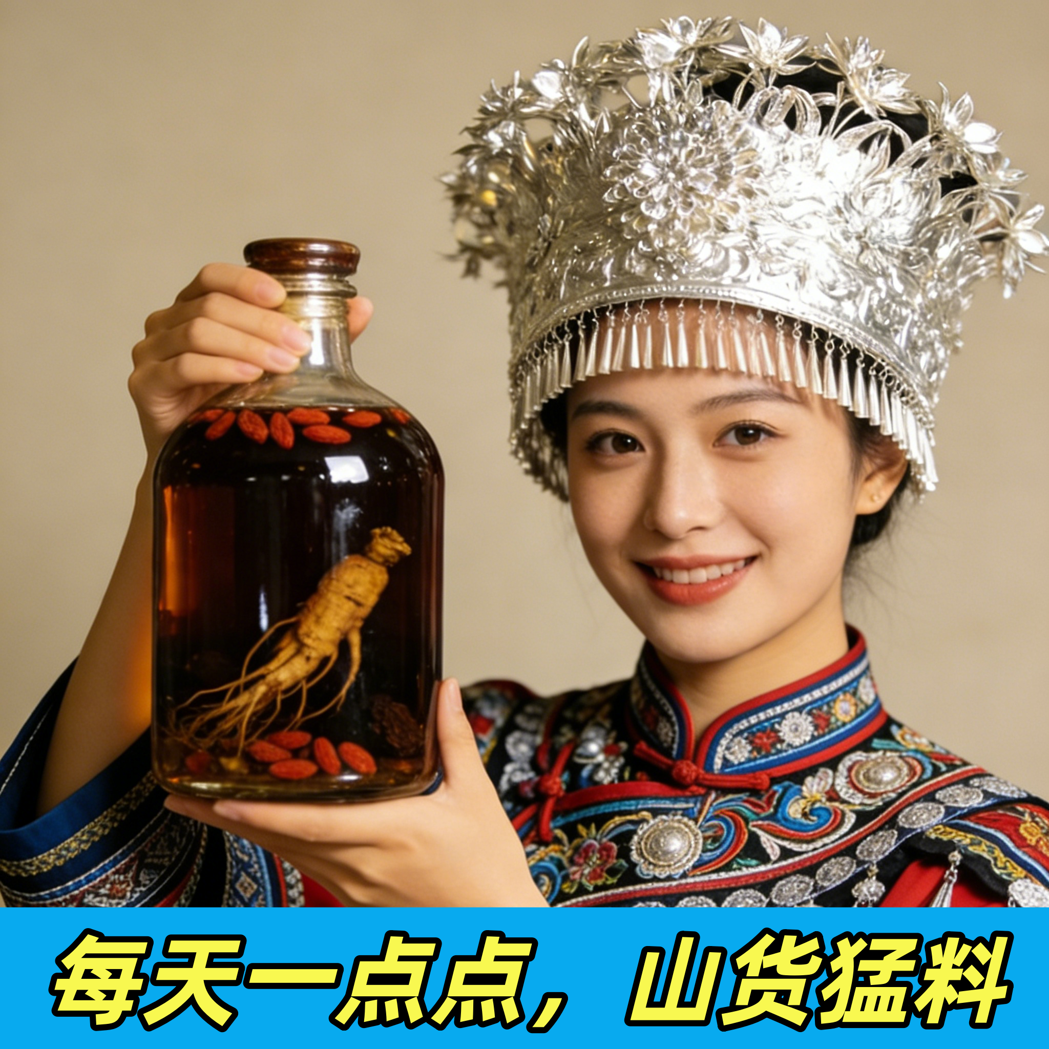 【八珍雄风酒】苗家酒植物酒 500mL / 瓶，深山好料正宗古法泡制