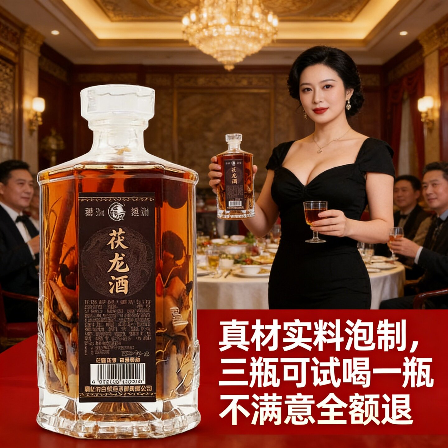 【试喝零风险放心购】茯龙酒东北高粱酒基苗家配方配制酒 53 度