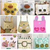 兔子悬挂式 干草喂食袋防水兔子荷兰猪大容量草架草袋秋冬防浪费